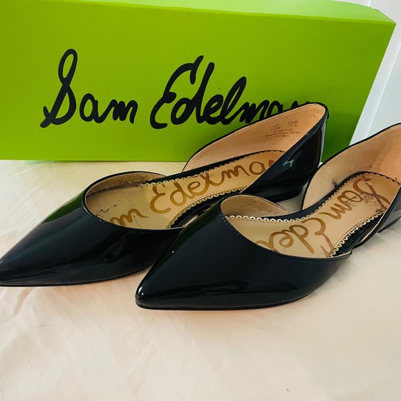 Sam Edelman, Rodney, D' Orsay, Flat, skimmer shoe,  Black Patent 5.5 - Picture 4 of 4